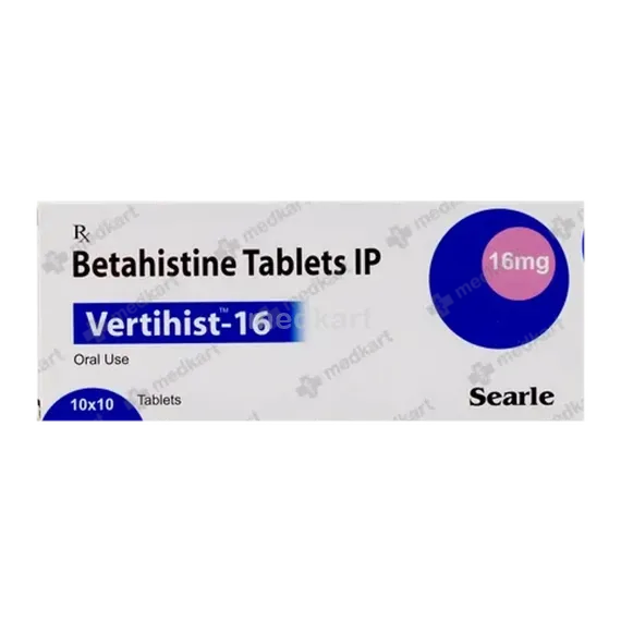 vertihist 16mg tablet 10's
